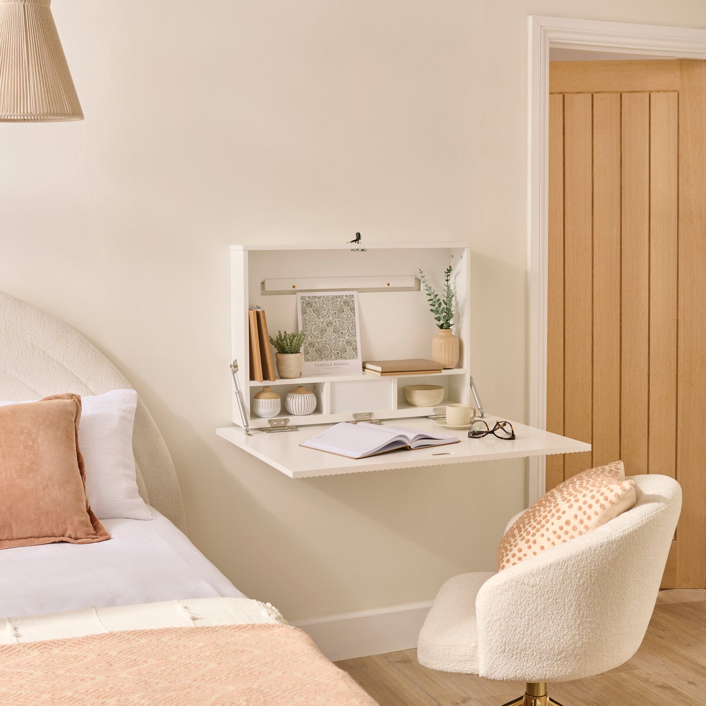 Linden Folding Desk - Snow White