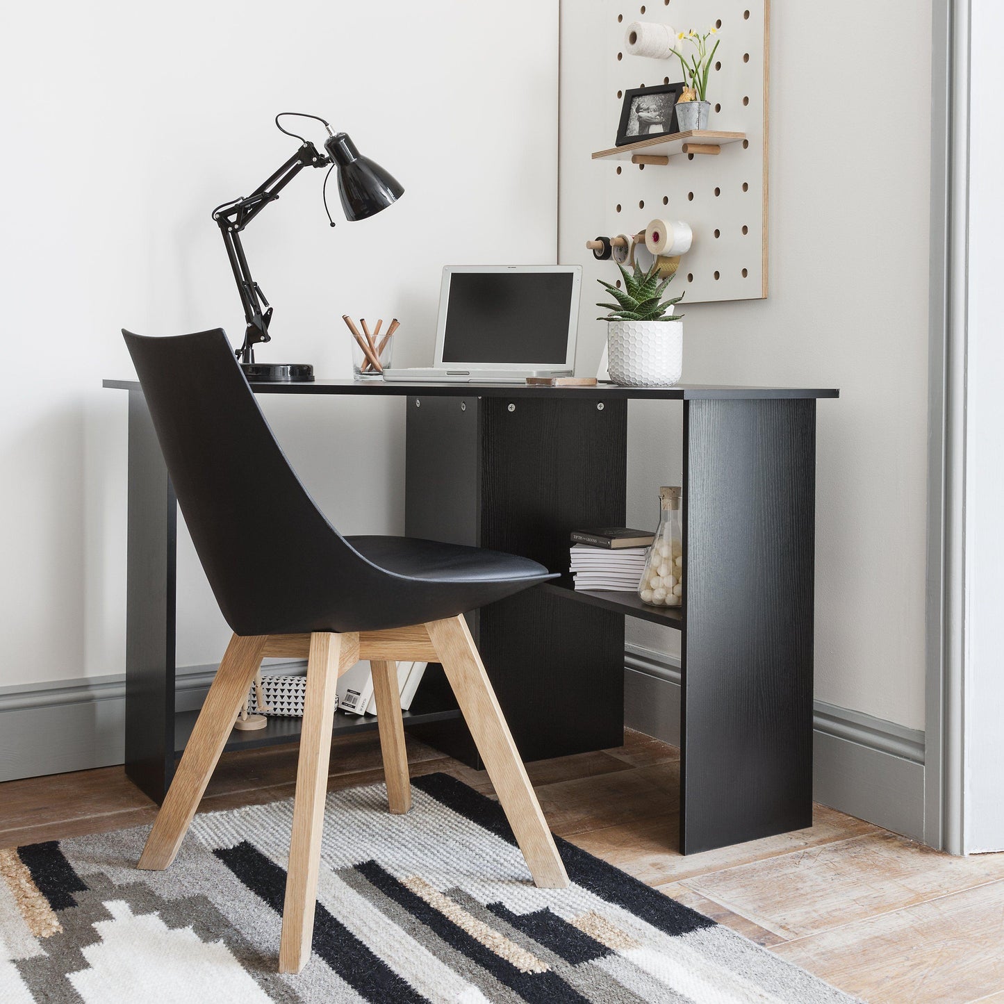 Essie Corner Desk - Black
