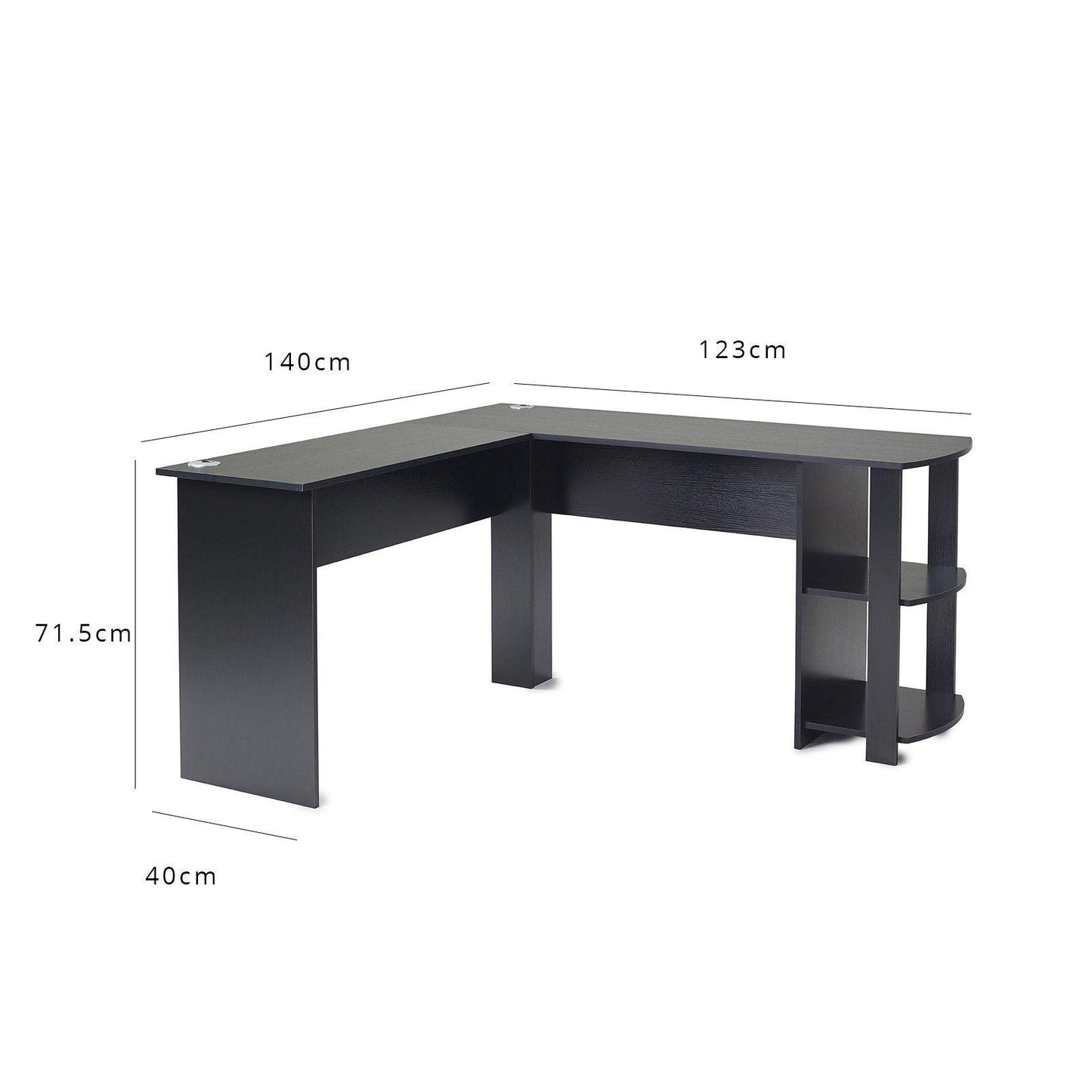 Essie L Shaped Desk in Black