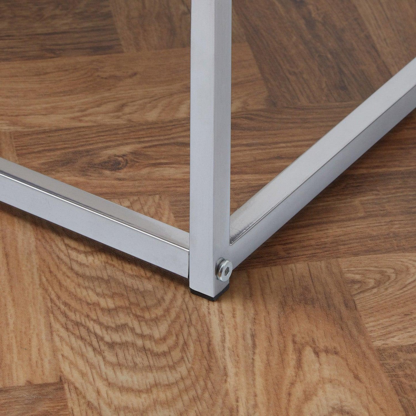 Jay Marble Effect Desk - Chrome
