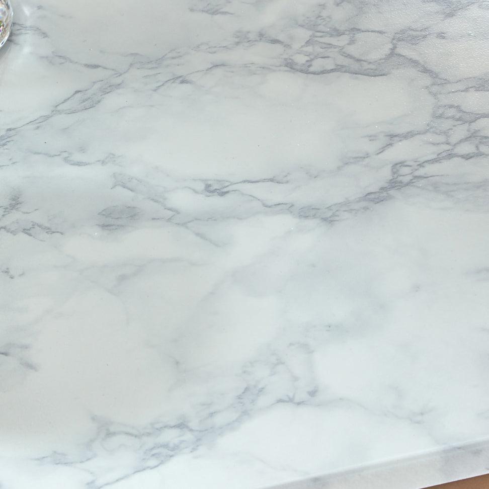 Jay Marble Effect Desk - Chrome