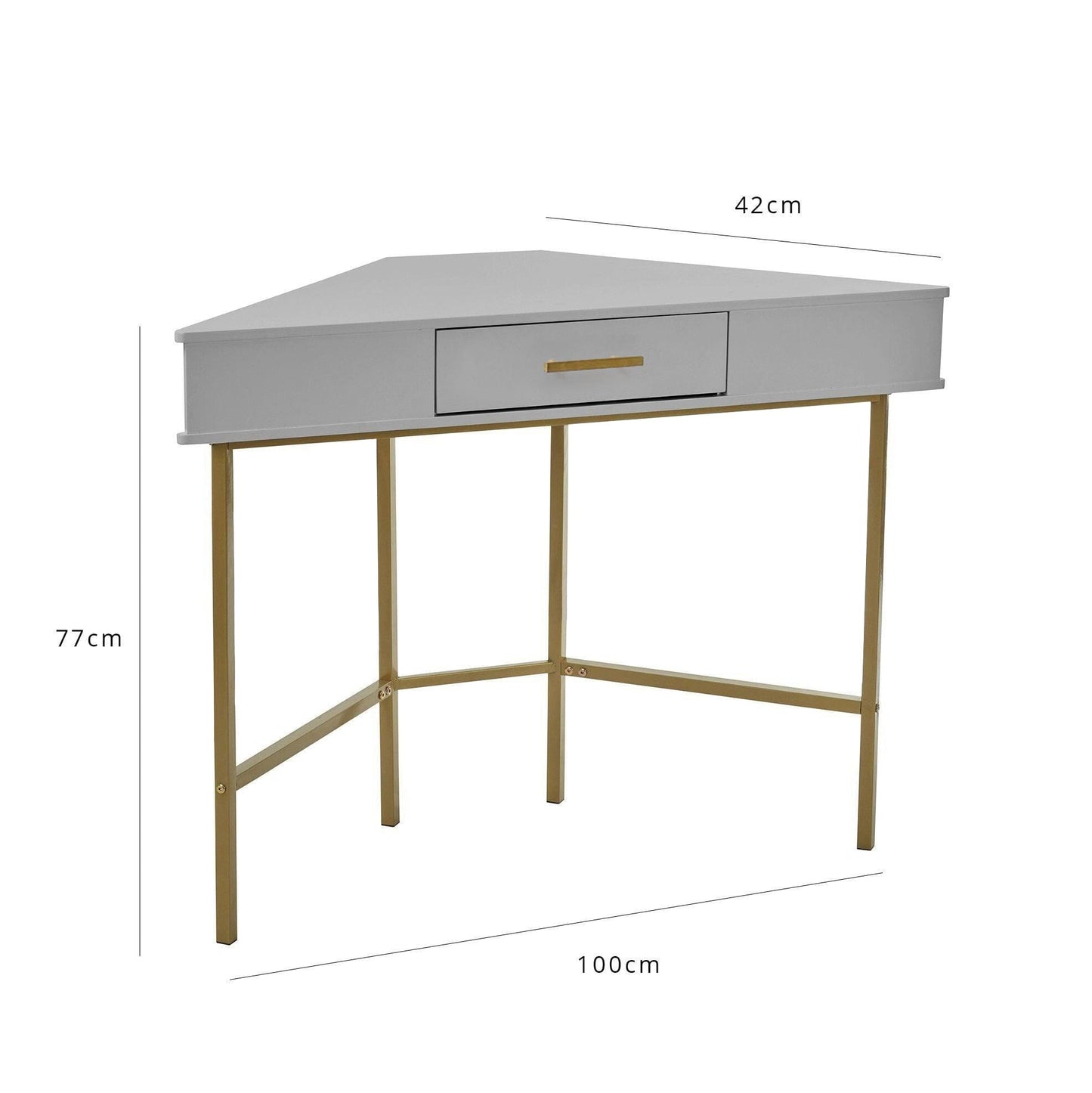 Marie Corner Desk - Grey